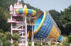 Water Attractions Tornado Slide, Fiberglass Water Slides 14.6m Height Customized