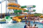 Waterpark Equipment, Fiberglass Open / Close Spiral Slide, Custom Water Slides 11m Height