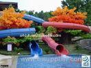 Open Close Style Fiberglass Water Two Slides, Body Slide Equipment 8m Height