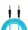 Blue Copper Wire And Braid Auxiliary Audio Speaker Cables 1.5M