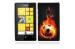 Unique Fire Football Hard Nokia Mobile Phone Cases , Nokia Lumia 520 Covers