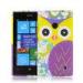 Dust proof Printed Purple Cute Owl Nokia Lumia 520 Mobile Phone Cases