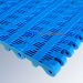 B50 perforated plastic conveyor belt in transport line