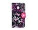 Printing Pink Butterfly Leather Cell Phone Wallet Huawei g610 , y210 Cases with Stand