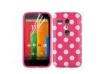 Colorful Polka Dots Soft TPU Gel Case For Motorola Moto G With Free Screen Protector