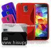 White Transparent TPU Cell Phone S line Case , Samsung Galaxy S5 Cover