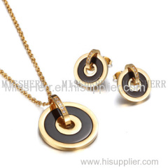 High quality statement necklace Gold Circle pendant jewelry