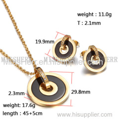 High quality statement necklace Gold Circle pendant jewelry