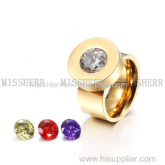 Wholesale big stone cz ring cheap jewelry with fast delivery