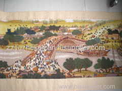 Qingming Shanghe Tu with 6 meters Korea Brand cross stitch finished artificial crafts