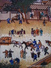 Qingming Shanghe Tu with 6 meters Korea Brand cross stitch finished artificial crafts