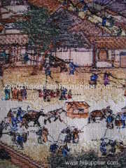 Qingming Shanghe Tu with 6 meters Korea Brand cross stitch finished artificial crafts