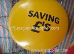 2m 0.18mm Pvc Yellow Brand Inflatable Helium Balloon For Advertising