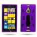 Purple Heavy Duty Kickstand Protective Cell Phone Nokia Lumia 1520 Cases