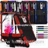 Durable Stand Hard Silicone Protective Cell Phone Cases , Hybrid LG G3 Back Cover