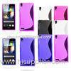 Simple S line Wave TPU Silicone Mobile Phone Cases For Huawei Ascend P6