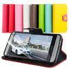 Fingerprint Proof PU Leather Stand Cell Phone Wallet Flip Case / Cover For HTC One M7