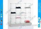 Custom Tempered Glass Display Showcases , Cube 4x4 Display Free Showcase