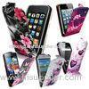 Fashion IPhone 5 Protective Case , Stylish Magnetic Flora Leather Flip Cover