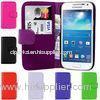 PU Leather Wallet Book Flip Samsung Galaxy S4 Phone Covers OEM ODM