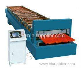 Custom Roof Panel Roll Forming Machine with Hydraulic Cutter 0 - 10m/min 11 Stations