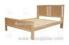 Ash Modern Wood Bedroom Furniture / Solid Wood Bed With Natural Color