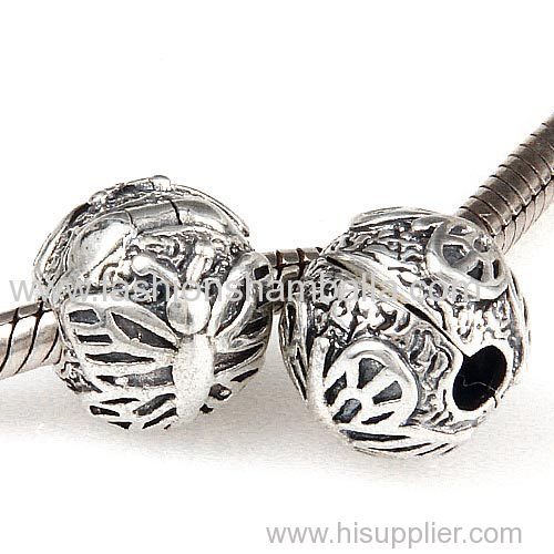 Sterling Silver Lacewing Butterfly Clip Beads European Style for Bracelet Jewelry