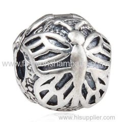 Sterling Silver Lacewing Butterfly Clip Beads European Style