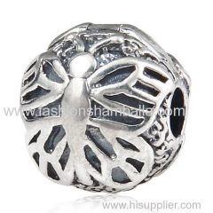 Sterling Silver Lacewing Butterfly Clip Beads European Style