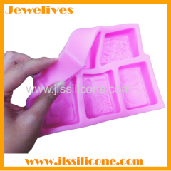 silicone soap mold 6 different pattern