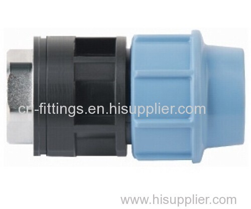 pp female adapter with brass threaded insert fittings