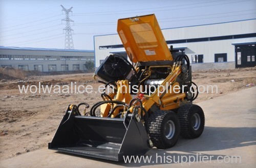 Chinese wheel skid steer loader with loading weight 200kg