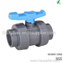 PLASTIC PVC DOUBLE/TRUE UNION BALL VALVE