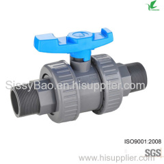 PLASTIC PVC DOUBLE/TRUE UNION BALL VALVE