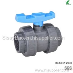 PLASTIC PVC DOUBLE/TRUE UNION BALL VALVE