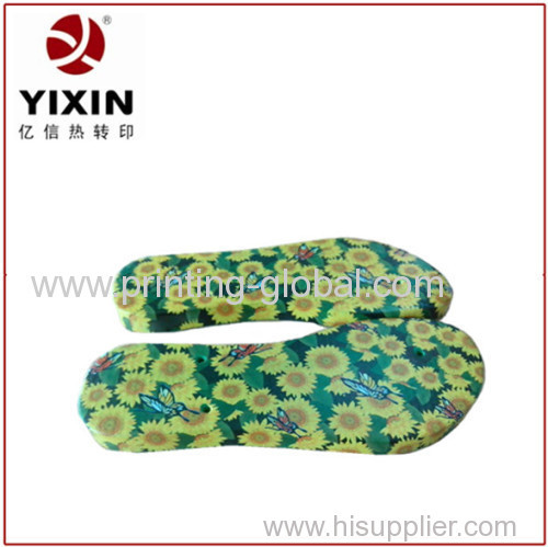 3D heat transfer film for EVA/PVC slipper with Leopard and flower