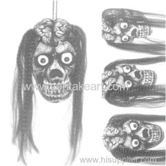 20CM HALLOWEEN LG SKULL HANGING