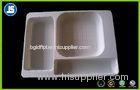 White Rectangle Clamshell Blister Flocking Tray For Toys With Sticker Pringting