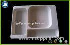 White Rectangle Clamshell Blister Flocking Tray For Toys With Sticker Pringting