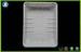 White Eco-friendly Plastic Food Packaging Trays , Embossing Printing
