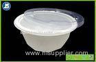 Transparent PLA Biodegradable Food Trays Containers With Cap ISO , Custom