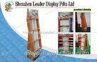 Three Tiers 9 Pockets Colored Cardboard Floor Display Stands / Racks