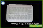 White PP Plastic Food Packaging Trays , 0.3mm 0.35mm Food Tray