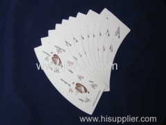 paper cup fans printed and cutted