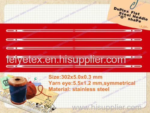 flat steel heald wire 302*5.5*1.2 duplex