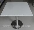 750mm Height Gracier White Coffee Table 30mm Thickness And Flat Edge Marble Table Tops