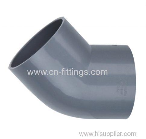 upvc 45 degree elbow pipe fittings