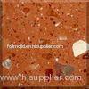 Red Brown Scratch Resistant Non-radioactive Artificial Granite Stone Slab for desk, pole