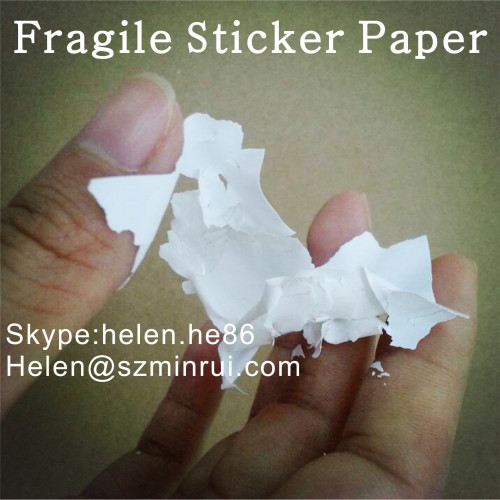 High Quality Fragile Sticker Paper Material