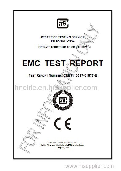 TEST REPORT NUMBER:CNB3110517-01877-E